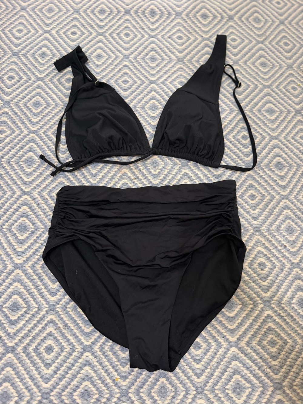 Shade & Shore Black High-Waist Bikini Set